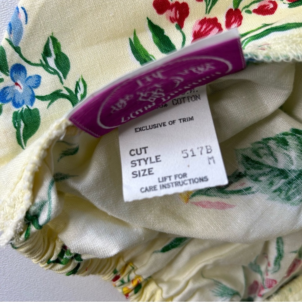 PLUM PUDDING Girls Size M Vintage Yellow Floral Flowers Spring Sun Hat Bonnet. - Picture 7 of 9